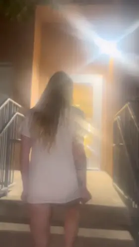 running thru a hotel half naked right before my bull fucked me, sent this to my husband