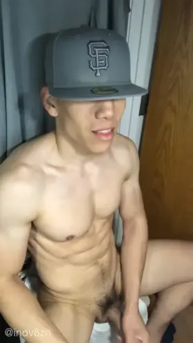 Asian muscle cum shooter