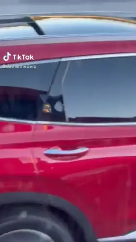 Girl caught playing with herself while driving