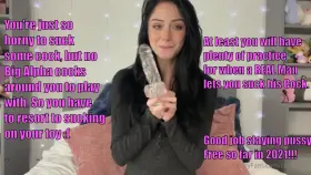 You're just so horny to suck some cock but all you have is your toy :*(