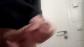 rubbing my thick uncut cock
