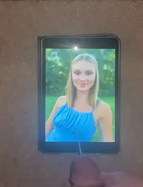 Hot blonde covered in cum,(taking request)