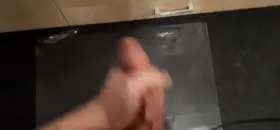 Cumming on the mirror