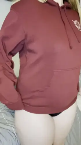 Sweater weather means no bras [drop]