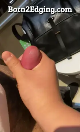 Edging a stranger in a public restroom!