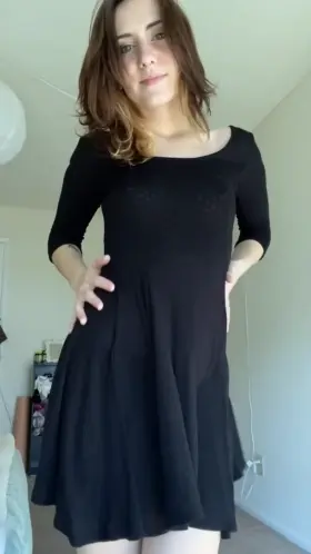 So cute but so naughty - would feel so sexy wearing that fishnet lingerie under a cute black sundress!