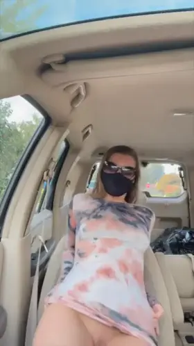 changing clothes in his car