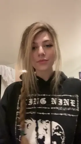 hiding under the hoodie 😋