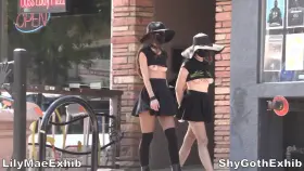 Handing out with my friend, can you tell that we're goths chicks?