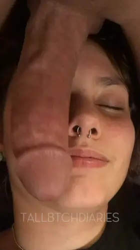 Slapping my face with his throbs ♡