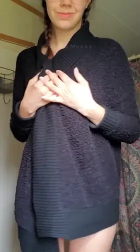 Come here, me and my tiny tits will keep you nice and warm!