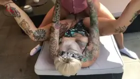 Cat Cox gets absolutely dug out from both holes