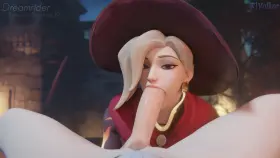 Witch Mercy blowjob (Dreamrider, Volkor)