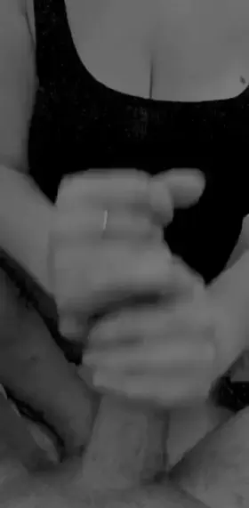 (OC) Random tinder slut stroking my dick with two hands.