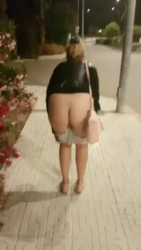 dared to take my shorts off and walk home, with no panties on!