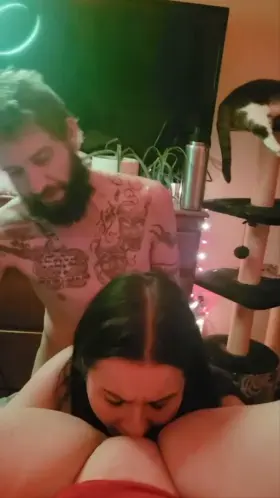 fucking our friend into my queens pussy... but of course I had to have a taste aswell