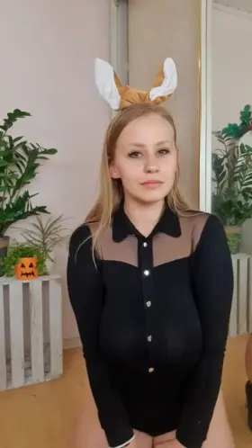 BOOM. And the blouse of this inconspicuous bunny couldn't withstand the onslaught.