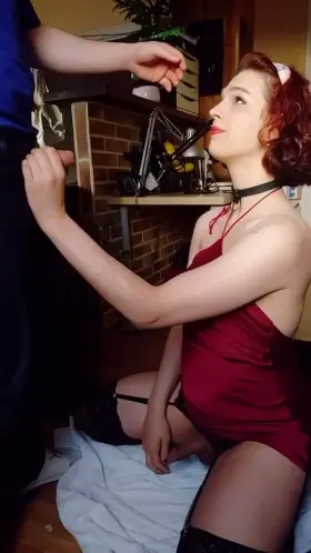 On my knees and happy to please