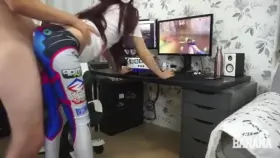 D.Va Getting Fucked While Playings Overwatch as Herself