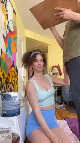 Don’t mind if I do.. keep painting baby. Mommy only need a few mins down here. [MF] MILF