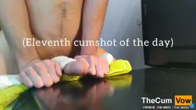 DOUBLE CUMSHOT: My balls are totally drained and hurting