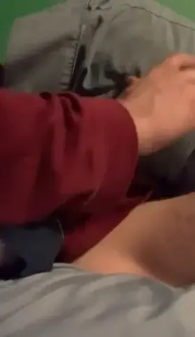 Humping my pillow feels great, wish it was another person riding me in this position though