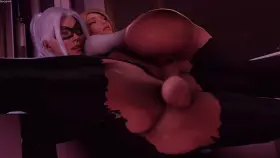 Spider Woman and Futa Black Cat (BlackJr) [Marvel]