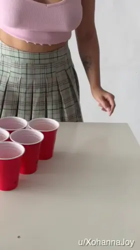 Would you like to play Beer Pong with a hot girl?😜