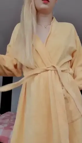 I won’t mind if you’d fuck me with the robe on
