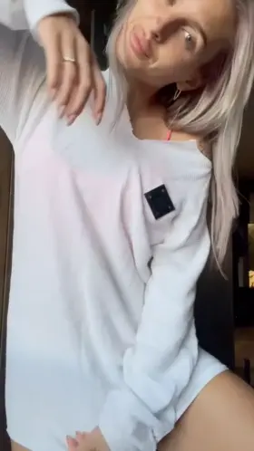 athletic young girl undresses for you,