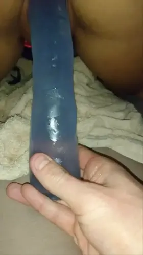 Who wants to cum to my girlfriend playing with her dildo 🙏😏