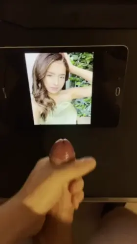 Poki got covered in my cum