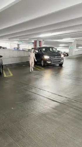 Caught in the parking garage