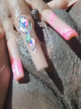 Would you want to taste this juicy black pussy?