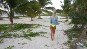 Beach fun with Angeles Cid