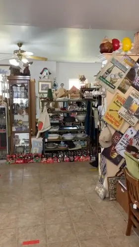 Being naughty in an antique shop