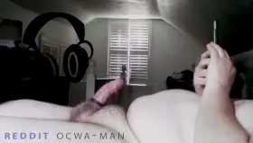 My house must be haunted, because I get fucked by invisible women all the time! Watch my cock tremble with excitement!