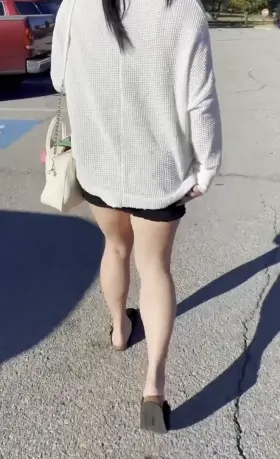 Just strolling in the parking lot.