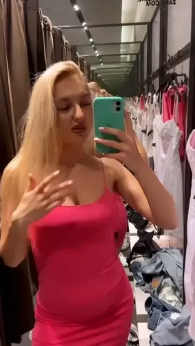 tried some new dresses in the fashion store and got a little too horny..