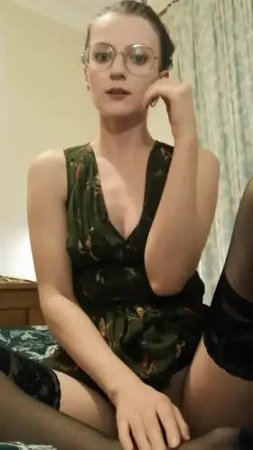 Does the sight of me eating the juices out of my needy little 18yo pussy make your cocks throb? x