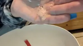 Making puddles in my hand is always fun 💦❌