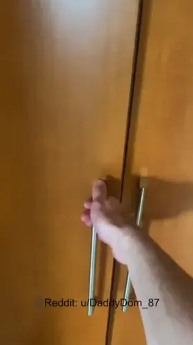 Leaving my handcuffed + blindfolded submissive Asian wifey here for a bit. Who wants to remotely control her Lovense? Better yet, receive the location of this closet 😈? [OC] [F]