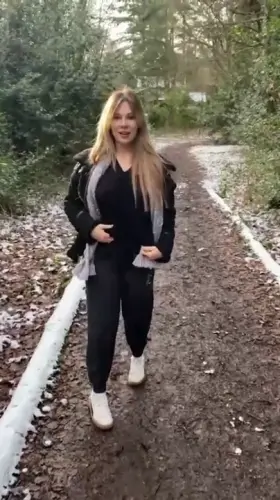 Okay so this didn’t go to plan... I got caught flashing in the woods. oops! 🙈 [GIF]