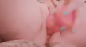 Ginger pussy filled & stretched by a Bad Dragon dildo