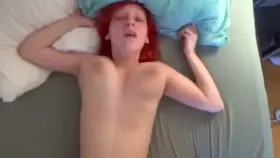 Eyerolling Redhead Big Jiggly Boobs