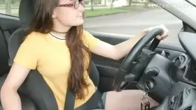 masturbating in her car like a champ