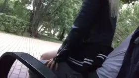 [r/SkirtRiding] Riding in the park