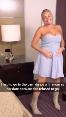 Taking mom to the barn dance