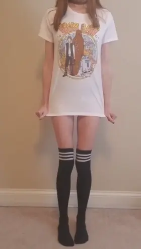 Thigh socks and a thigh gap
