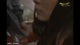 Japanese Girl Giving A Very Risky Blowjob In Front Of A Busy Shopping Center